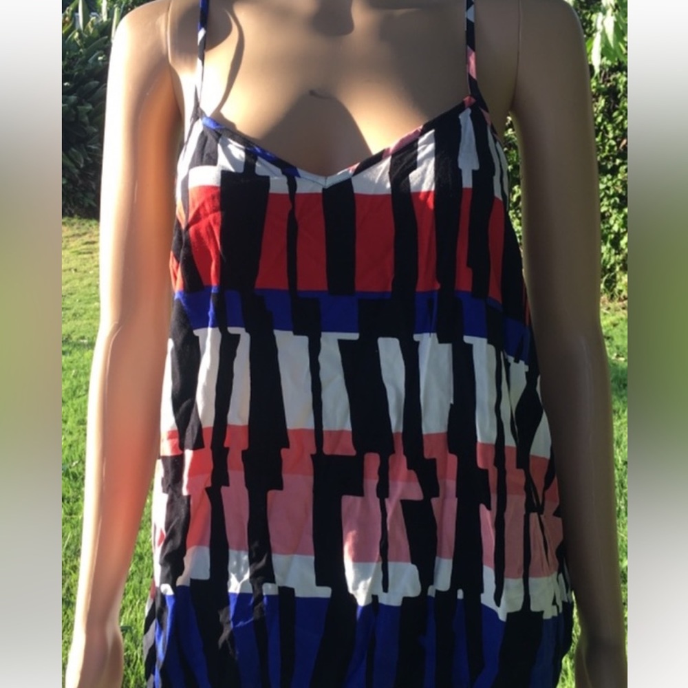 *DONATED* Brand NWT 😍🇺🇸 Jack by BB Dakota multi color spaghetti strap tank - Picture 5 of 14